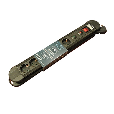 Power Multiple Socket Strip, Surge Guard, 6x SCHUKO, 1.5 m
