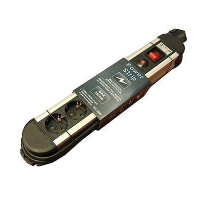 Power Multiple Socket Strip, Surge Guard, 4x SCHUKO, 1.5 m