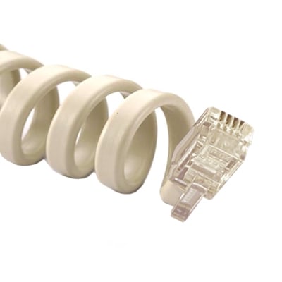 Headset Cable RJ male, RJ male, spiral 2 m