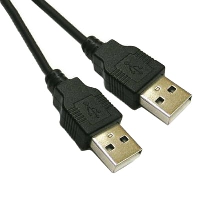 USB Cable 2.0A male, USB 2.0A male, 1.5 m, BLACK