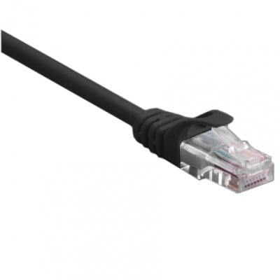 PATCH Cable CAT-5E, UTP AWG24, 1 m, CCA, BLACK