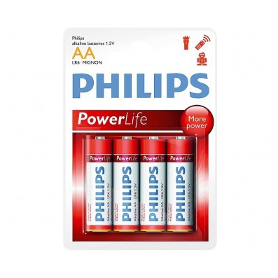 Battery PHILIPS POWERLIFE, AA (LR6), 1.5V, alkaline