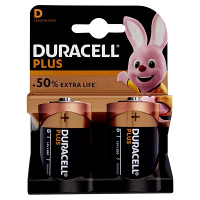 Battery DURACELL PLUS, D (MN1300), (LR20), (13A), 1.5V, alkaline
