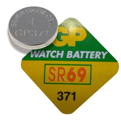 Button Cell Battery GP, 371 (SR920, AG6), 1.55V, Silver Oxide