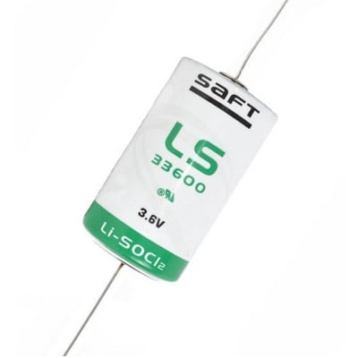 Lithium Cylindrical Battery SAFT, D (LS33600CNA), 3.6V, Li-SOCI2