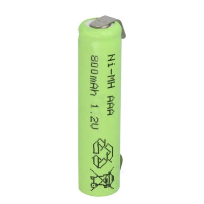 Battery Cell AAA 1.2V, 800 mAh, Ni-MH, JJJ (leads)