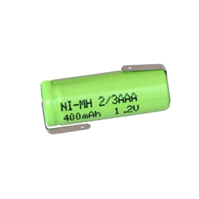 Battery Cell 2/3AAA 1.2V, 400 mAh, Ni-MH (leads)