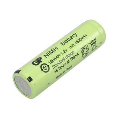 AA 1.2V, 1800 mAh, Ni-MH