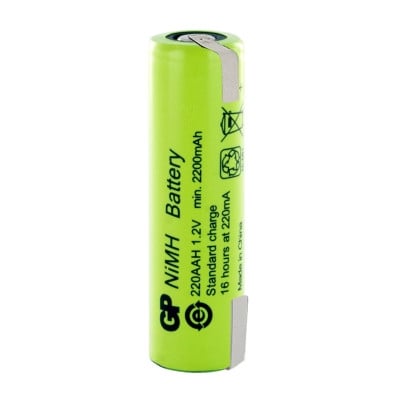 Battery Cell AA 1.2V, 2200 mAh, Ni-MH, GP (leads)