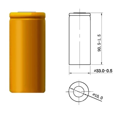 Battery Cell 4/3D 1.2V, 7000 mAh, Ni-CD (industrial)