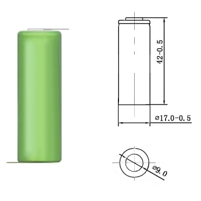 Battery Cell 4/5A 1.2V, 2000 mAh, Ni-MH (leads)