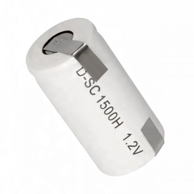 Battery Cell SC 1.2V, 1500 mAh, Ni-CD (leads)