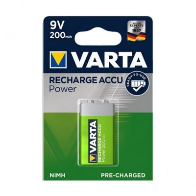 Battery Cell E 9V, 200 mAh, Ni-MH, VARTA