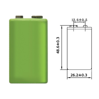 Battery Cell E 9V, 250 mAh, Ni-MH