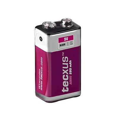Battery Cell E 9V, 280 mAh, Ni-MH, TECXUS