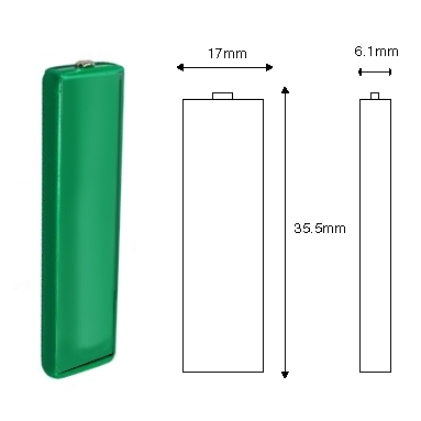 Battery Cell F5 1.2V, 550 mAh, Ni-MH (leads), 35x17x6.3 mm