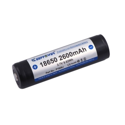 Battery Cell KEEPPOWER 3.6V, 2600 mAh, Li-ION, 18650, Button top