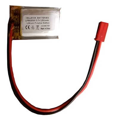 Battery Cell 3.7V, 250 mAh, Li-Po, (5x20x30 mm)