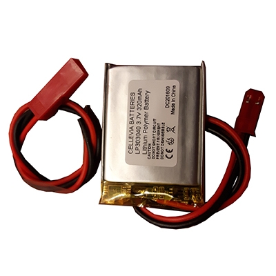 Battery Cell 3.7V, 320 mAh, Li-Po, (3x30x40 mm)