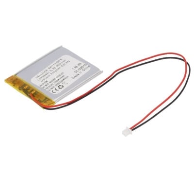 Battery Cell 3.7V, 400 mAh, Li-Po, (2.9x34x43.5 mm)
