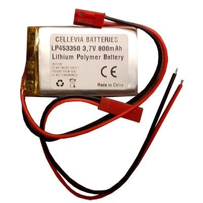 Battery Cell 3.7V, 800 mAh, Li-Po, (4.5x33x50 mm)