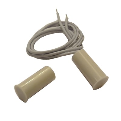 Magnetic Reed Switch, OD:9.5/22 mm, set, WHITE