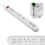 Power Strip x10, Switch, White 1.5m, HAMA 223041