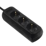 Power Strip x3-, Black, 1.4m