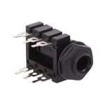 6.3 mm JACK, female ST, PCB type, JC, PVC, switched