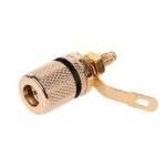 Banana JACK 4 mm, female, panel type, METAL, BLACK