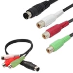 Cable S-VHS(7pin,m)-3xRCA(f) Component RGB