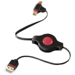USB 2.0 Retract A-Mini, MicroB HAMA 0.75m