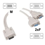 VGA Y-Cable M-2xF VCOM, 20cm /CG021-0.2m