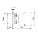 Push Button Switch 22 mm, NC+NO, 3A/240VAC, GREEN