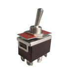 Toggle Switch M12, 6 pin, 2x ON-OFF-ON, 6A/250VAC