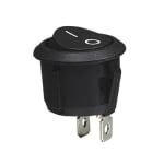 Rocker Switch OD:20 mm, 2P ON-OFF, 10A/250VAC