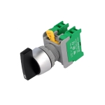 Rotary Switch 22 mm, 2хNO, 3A/240VAC, 1- 0 -2 SPRING RETURN, BLACK
