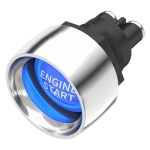 Illuminated Push Button Switch M22, SPST, OFF-(ON), 50A/12V DC, BLUE