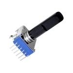 Rotary Potentiometer 12x15.5 mm, 2x10 Kohm, Shaft 6 mm, PCB