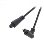 Optical Cable TOSLink male, TOSLink male RA OD:4 mm, 1m