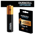 Battery DURACELL OPTIMUM, AAA (MX2400), (LR03) 1.5V, alkaline