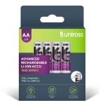 Battery Cell  UNIROSS AA 1.5V, 1500 mAh, Li-ION, USB C