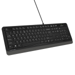 Keyboard A4 Tech Sleek MMedia, FStyler FK10, Black, USB