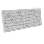 Makki KB-C14 Chocolate Keyboard, White, USB