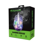 Wired Mouse MARVO MISTIC 40, Transparent, GAMING, RGB, Silent, M413