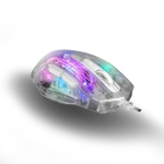 Wired Mouse MARVO MISTIC 40, Transparent, GAMING, RGB, Silent, M413