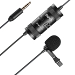 Stream, Camera, Mobile Phone BOYA Condenser Clip-Microphone, Tripple Jack 3.5mm, 6m Cable, BY-M1 Pro II