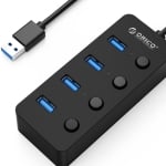 USB 3.0 Hub 4 Port ORICO, 4 Switches /W9PH4-U3