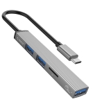 USB 3.0 Hub 3 Port+CR ORICO AH-A12F-GY, Alu Stick