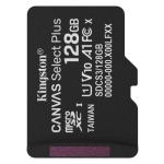 128GB MicroSD-XC KINGSTON Canvas Select Plus Gen3=150MBps, A1 U1 V10 Class10